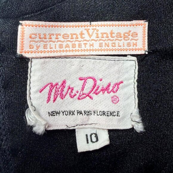 VINTAGE AUTHENTIC MR. DINO 70s Flower Pop Art Turtleneck Midi Dress - Picture 9 of 9